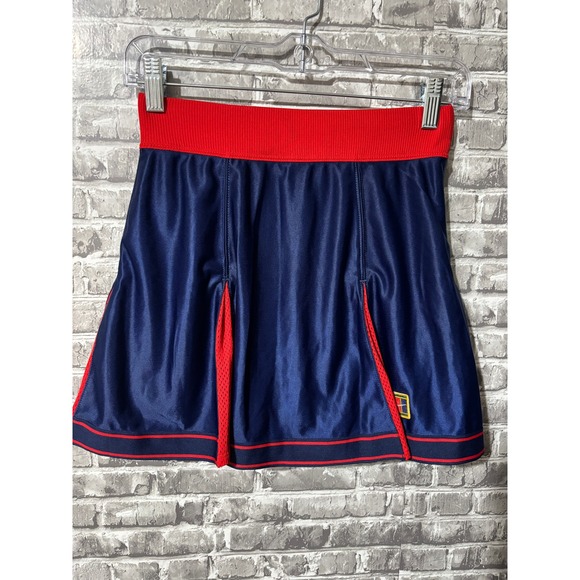 Nike Court Womens Dri-FIT Slam Tennis Skirt Red Blue Skort - Picture 1 of 4